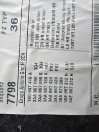 фото thumb №7, Vw passat b7 3aa оббивка боковина двері праві зад sedan коричневий ролета