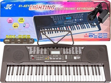 ORGANY ELEKTRONICZNY Z FUNKCJĄ NAUKI GRY KEYBOARD +STATYW