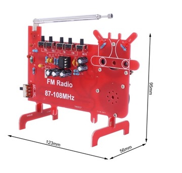 FM-радио 87–108 МГц RDA5807, набор для самостоятельного изготовления цифровой красной помадки