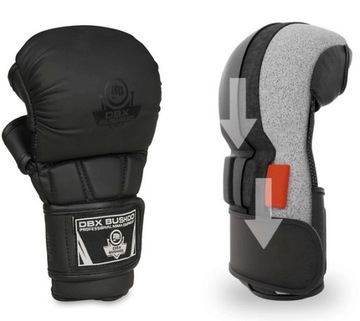 Rękawice treningowe MMA sparringowe Krav Maga Bushido BLACK MASTER M