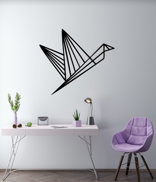 Настенная отделка квартиры над диваном ORIGAMI BIRD 3D A224 70x61