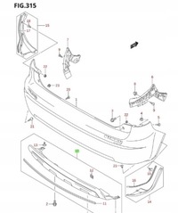 фото thumb №2, Suzuki sx4 - 09-13 спойлер накладка бампера зад