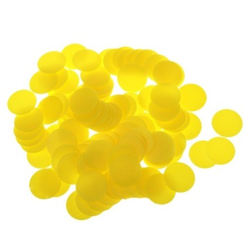 100 sztuk plastikowych znaczników Bingo na kolor żółty