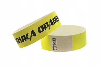 OPASKI NA RĘKĘ TYVEK 19mm 50 szt. NADRUK SREBRNYM