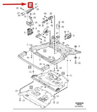 фото thumb №9, Передня prawostronna підпора двигуна volvo xc60 mk2 оригінальний 31460677