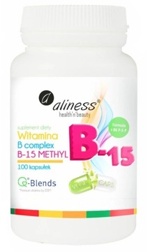 Aliness Witamina B Complex B-15 Methyl 100 kaps Kwas pantotenowy Energia