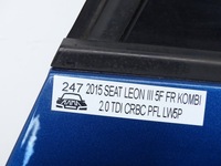 фото thumb №9, Дверь правое правый задняя seat leon iii 5f kombi lw5p
