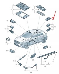 фото thumb №1, Vw t-roc a11 правий middle interior reading light 2ga947292adnr