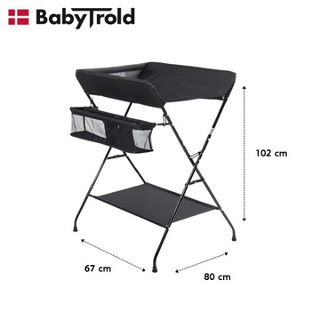СКЛАДНОЙ МОБИЛЬНЫЙ ПЕЛЕНАЛЬНЫЙ СТОЛИК BABYTROLD ЧЕРНЫЙ 15 КГ