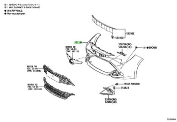 фото thumb №1, Бампер переднє toyot corolla хетчбек універсал 2023-2025 52119f2945