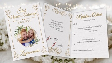Zaproszenia ślubne na ślub zawiadomienia o ślubie ze zdjęciem GOTOWE Z2