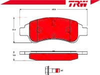 фото thumb №2, Trw gdb1623 набір гальмівних колодок гальмівних, гальма дискові