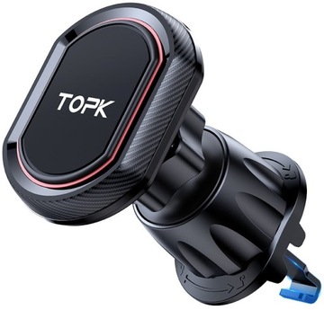 Сильный неодимовый магнит N52, держатель для автомобиля TOPK D37-G черный
