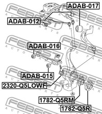 фото thumb №13, Втулка важеля верхнього перед febest adab-012