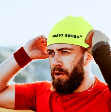 Термоактивная шапка для бега Sesto Senso ЖЕЛТАЯ