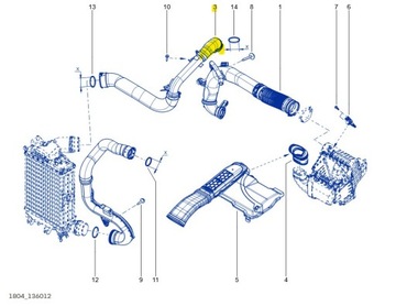 фото thumb №3, Труба шланг турбины turbo renault talisman 1.6 dci