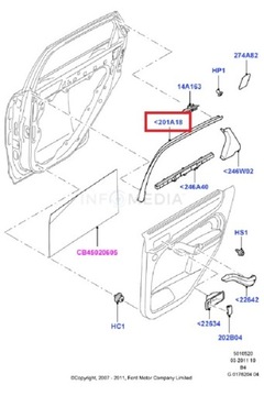 фото thumb №6, Планка захист двері зад правий ford оригінальний номер 1345303