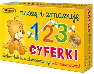 Я пишу и стираю цифры с помощью доски и маркера.