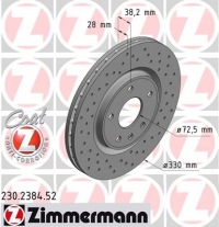 фото thumb №2, Тормозные диски тормозные колодки zimmermann sport fiat freemont 330mm