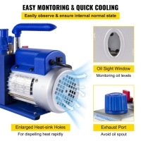 Насос вакуумная 4.8cfm 1720obr/min 5pa с манометр распределителя, 1-4hp в Украине, фото thumb