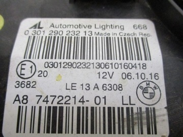 фото thumb №7, Лампа повний led bmw 2 f45 f46 7472213 ліва