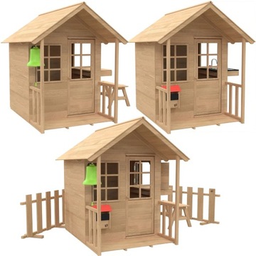 САДОВЫЙ ДОМ С ВЕРАНДОЙ И ДЕРЕВЯННЫМ СТОЛОМ 3в1 ДЛЯ ДЕТЕЙ TP Toys