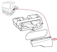 Кришка дверцята бардачка ліва renault premium 96- Доставка, фото thumb