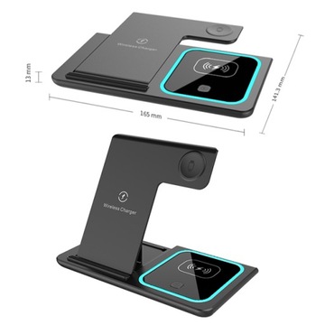 Беспроводное зарядное устройство 3in1 Charging Station для iPhone Apple Watch Airpods