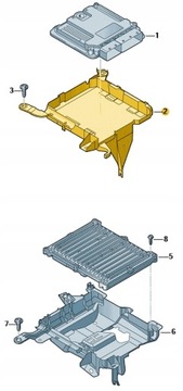 фото thumb №11, Тримач кріплення контролера audi a4 a5 8w0907647a