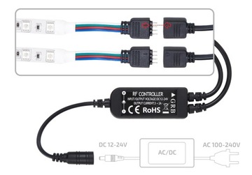 РАДИОКОНТРОЛЛЕР RF-RGB-44 КОНТРОЛЛЕР ДЛЯ RGB СВЕТОДИОДНЫХ ЛЕНТОК