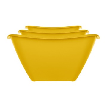 MISECZKA MISKA SALATERKA KUCHENNA PLASTIKOWA DO ŻYWNOŚCI 1,9L 20cm MUSZTARD