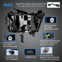 Фары фонари l+r vland full led тюнинг янтарный dodge ram v 5 1500 2019-24 Доставка, фото thumb