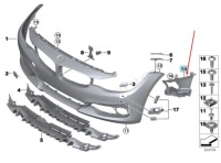 фото thumb №11, Bmw 3 gt f34 правый fog light кронштейн 51117293800 7293800 2016 oem
