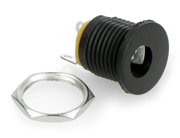 Gniazdo DC 5.5 x 2.1mm do obudowy - 12mm 10 szt.