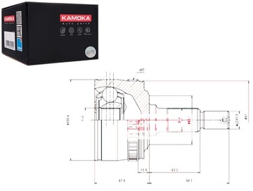 фото thumb №1, Шарнір привідний zew. mercedes vito 99-03 kamoka