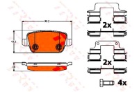 фото thumb №1, Trw тормозные колодки тормозные ford задняя mondeo 07- galaxy ku