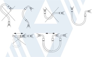 Przewód wąż hydrauliczny AA DN6 M14 d-800 400Bar
