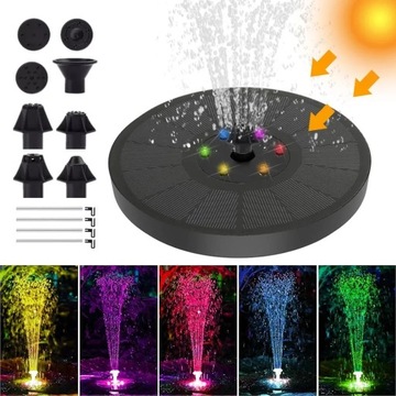 СОЛНЕЧНЫЙ ПРУД ФОНТАН LED RGB