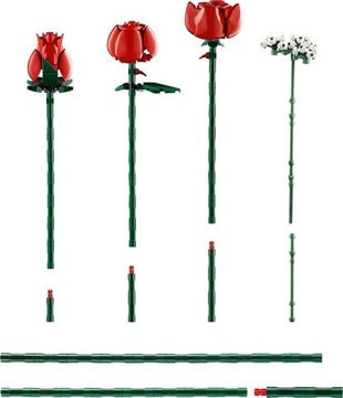 KLOCKI LEGO | ICONS 10328 BUKIET RÓŻ KWIATY PREZENT NA DZIEN MAMY + TORBA
