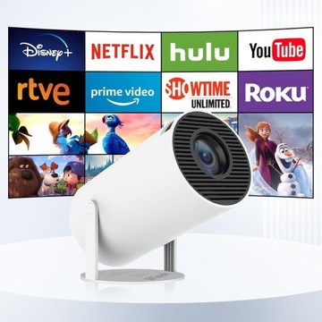 ПРОЕКТОР ANDROID TV WIFI FULL HD ПОРТАТИВНЫЙ УМНЫЙ ВРАЩАЮЩИЙСЯ ДИНАМИК