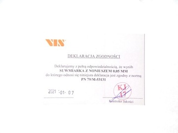 VIS ANALOG CALIPER 150 0,05 СТОПОРНЫЙ ВИНТ СО СТОПОРНЫМ МАУЗЕРОМ