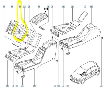 фото thumb №11, Накладка tunela середнього megane ii оригінальний номер 8200184005