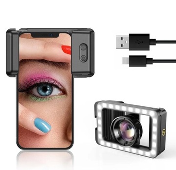 Obiektyw Makro 100mm HD do Telefonu iPhone Samsung + Lampa LED 40 / CRI 95+