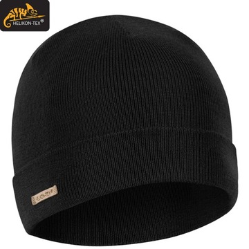 HELIKON ЗИМНЯЯ ШАПКА ИЗ 100% МЕРИНОСОВОЙ ШЕРСТИ ШАПКА НА ЗИМУ, ЧЕРНАЯ