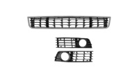 Купить Решётка радиатора рамка противотуманной фары правая + левая + решётка радиатора середина audi a4 b6 2000-2004, фото thumb