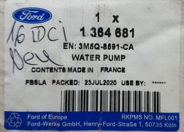 фото thumb №8, Дополнительный насос воды 1.5 1.6 d ford ecosport c-max