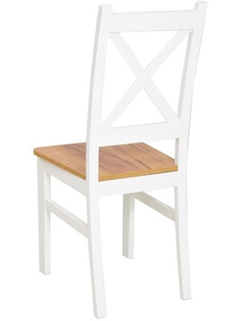 Biały Rozkładany stół 80x140/180 6 krzeseł KRZYŻAK