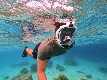 МАСКА ДЛЯ ДАЙВИНГА НЕ ЗАТЕПАЕТ ЛИЦО GoPro С ТРУБКОЙ S/M