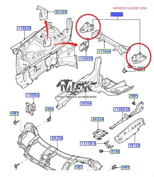 фото thumb №10, Кронштейн балка передній lh ford mondeo mk4 2007- 1506656 _ 7g9n-5e053-ab