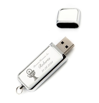 Кожаная флешка Первое Святое Причастие 8 ГБ USB 2.0 + гравировка причастия